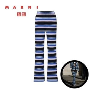 MARNI x Uniqlo Merino Blend Striped Flare Knitted Pants Size‎ XS NWT
